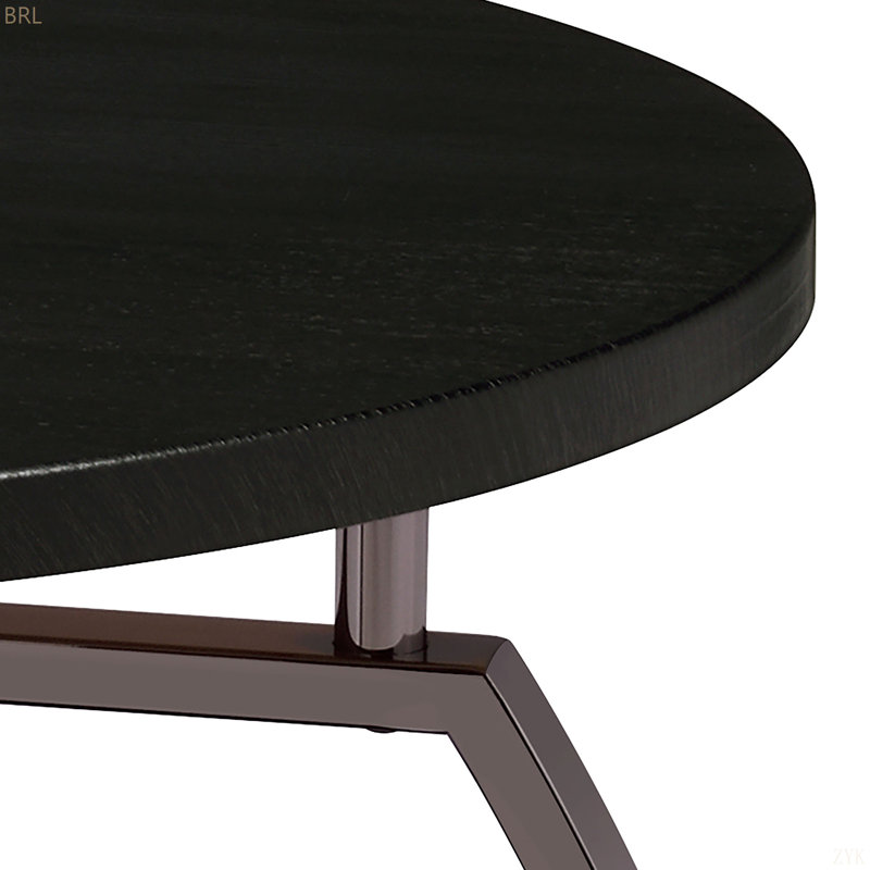 Dark Charcoal 2-Piece Round Coffee Table Set