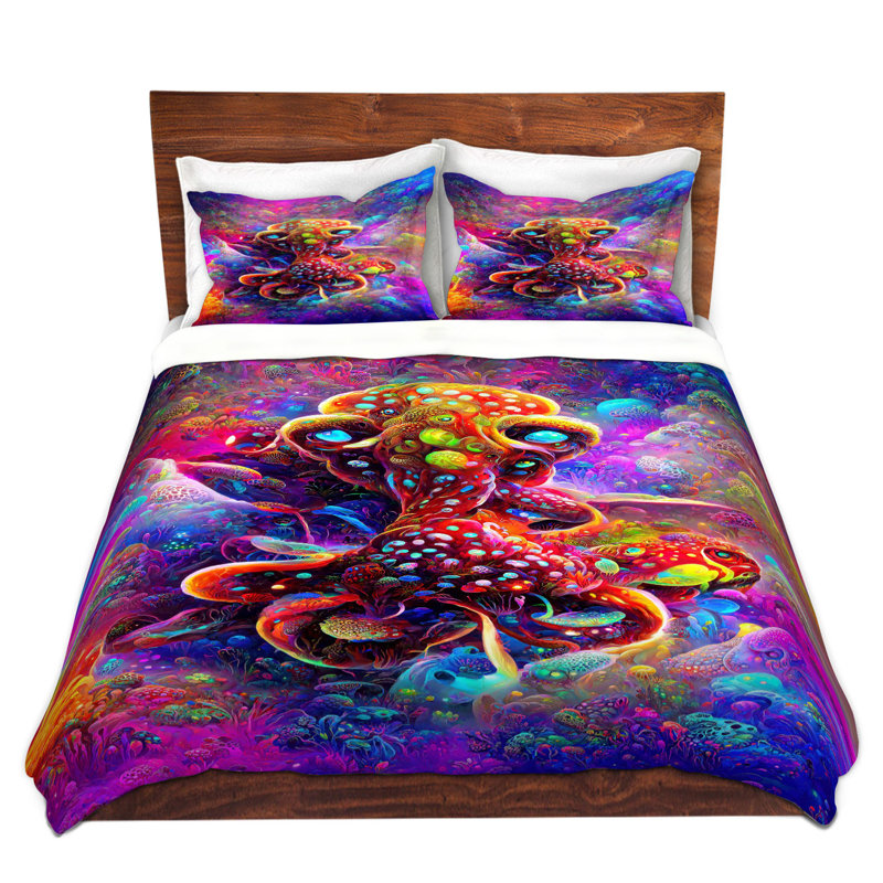 Ensemble de housse de couette simple DiaNoche en microfibre par Wumples - Polkadoctopus