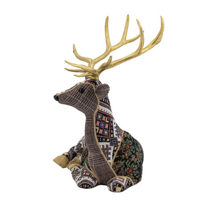 Christmas Deer Stuffed Holiday Accent
