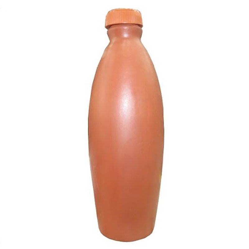 Mitti Cool Earthenware Water Bottle, 29cm H x 10cm W x 10cm D