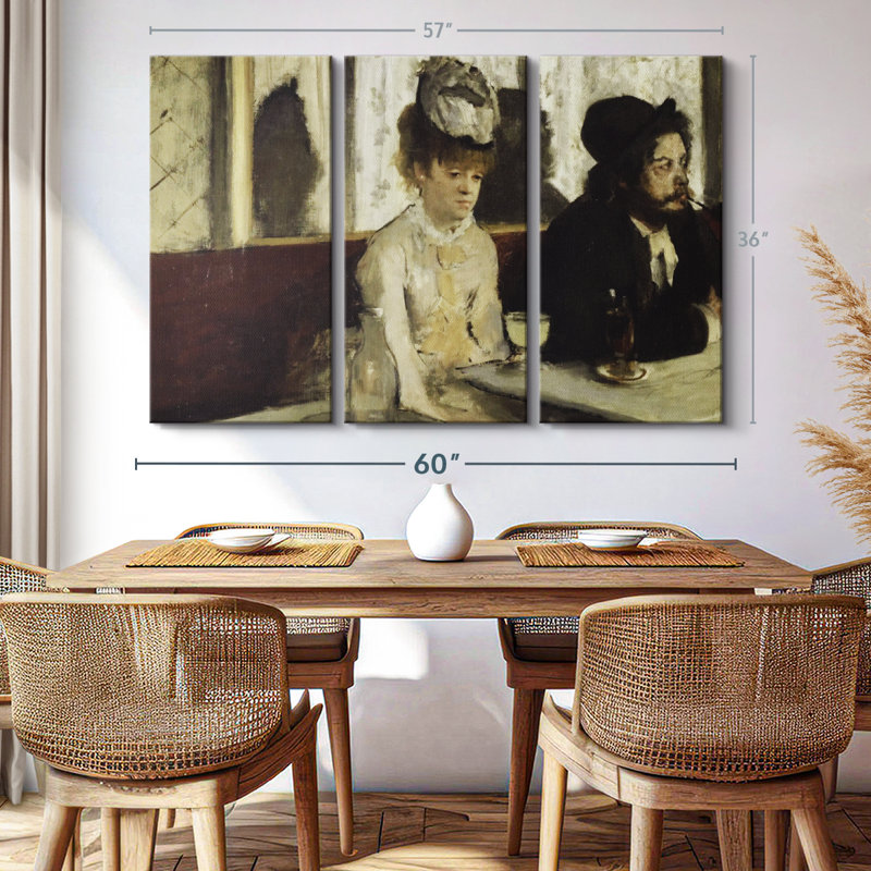 " L'Absinthe " on, 36" H x 57" W x 1.25" D