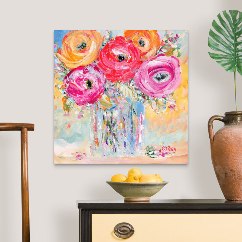 Reproduction d’art sur toile « burst of Bloom » par Robby Ebert, Toile tendue, H 24 po x l 24 po, Sans cadre