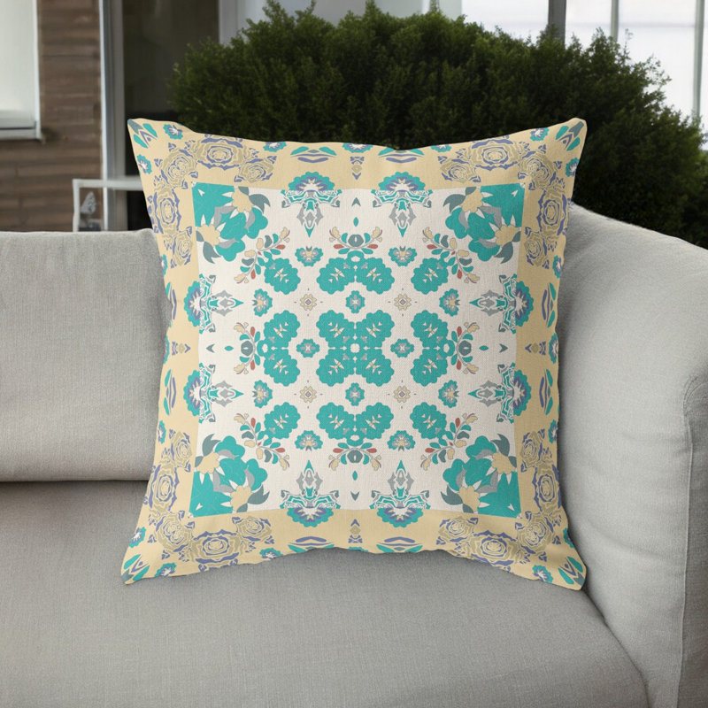Coussin 18 po x 18 po, H 18 po x l 18 po, Damas gris, Carré