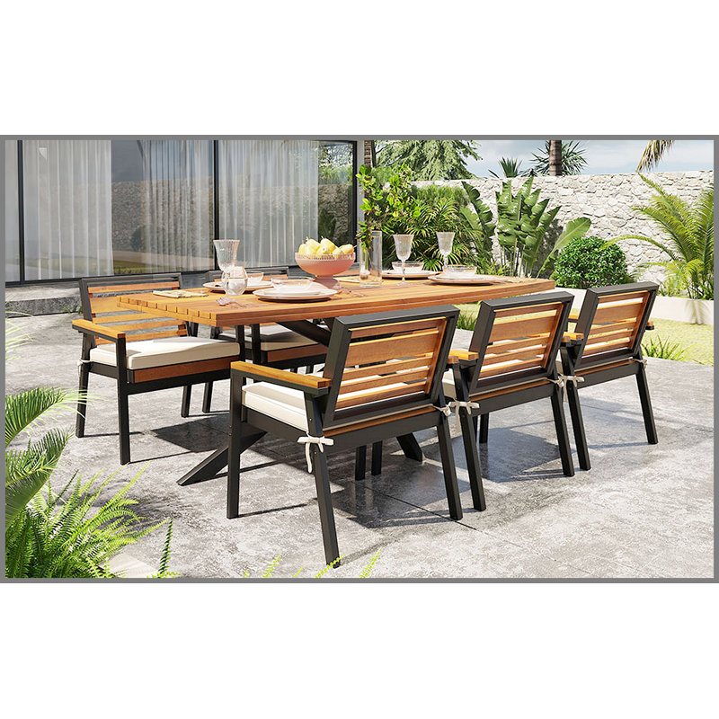 Ensemble de salle à manger 7 pièces Modern, Beige