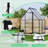 Heavy Duty Aluminum Polycarbonate Greenhouse 6x4 FT – Large Walk-in Kit, Double Swing Doors, Roof Vent, Rain Gutter, High Wind Resistant, Quick Setup, Black-124922334