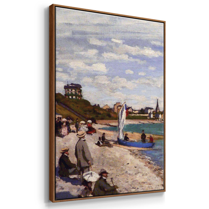 Monet, reproduction sur toile 3 pièces, Noyer, H 24 po x l 48 po x P 2 po