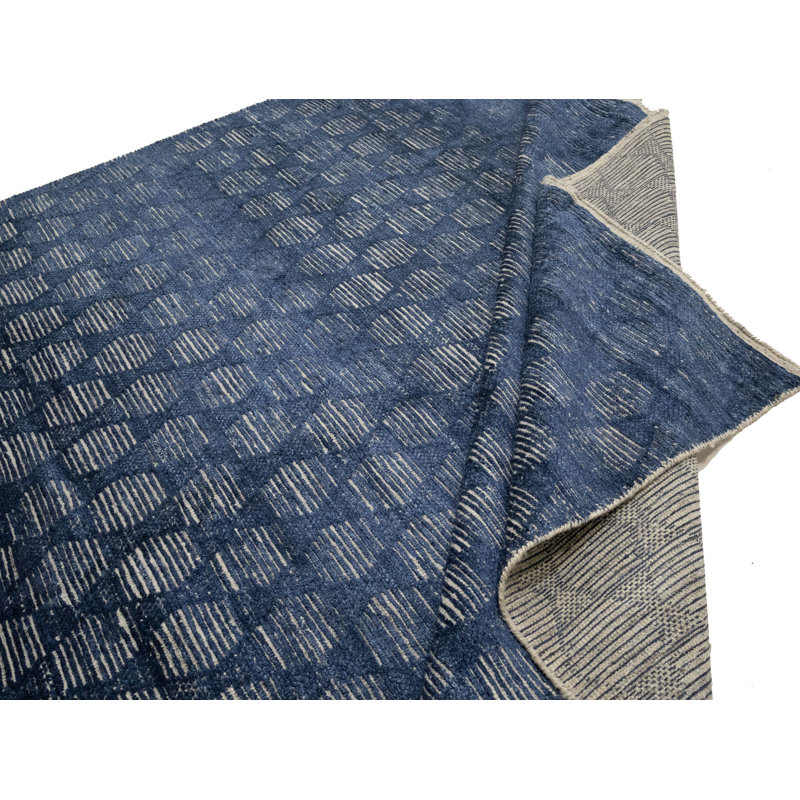 Tapis bleu moderne 8 x 10