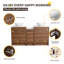 Maricielo 60" Double Bathroom Vanity Set, Freestanding Bathroom Vanity with Ceramic Sink Top, 5 Doors And 3 Shelves