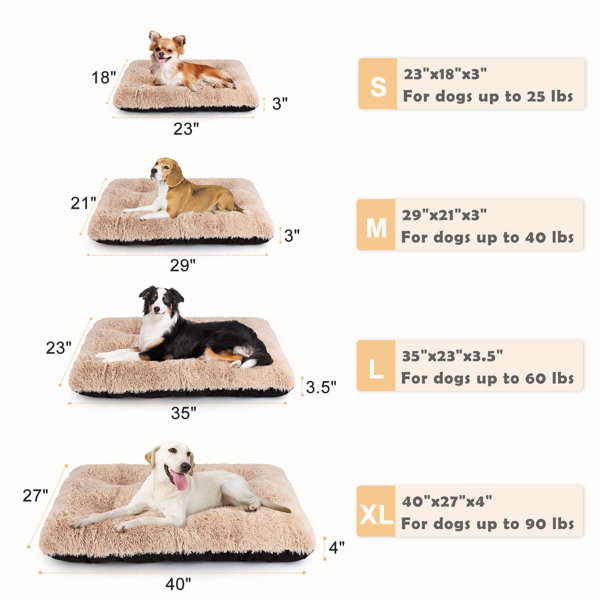 Tucker Murphy Pet™ Dog Bed Soft Crate Bed Pad Mat Non Slip Washable Dog Beds  For Lagre Dogs Mattress Kennel Pads