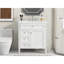 Meuble-lavabo de 30 po avec lavabo supérieur, meuble-lavabo moderne avec 2 tiroirs et tiroir escamotable, meuble-lavabo simple-1824794614