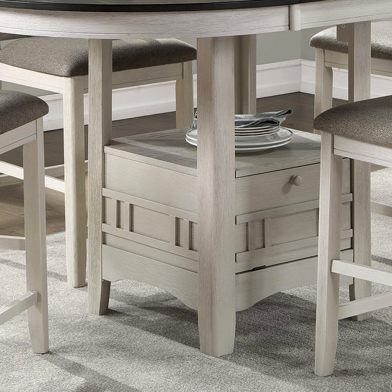 Louroukina Extendable Oval Unfinished Dining Table, Beige