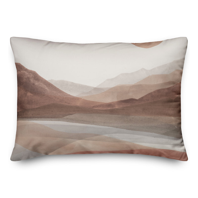 Coussin intérieur / extérieur Mauve Boho, H 14 po x l 20 po, Rectangle