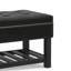 Banc de rangement avec repose-pieds capitonné et tablette ouverte Cosmopolitan-890916879
