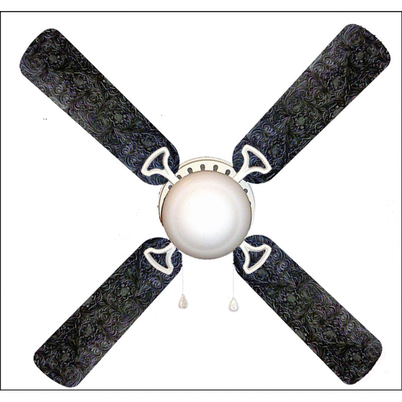 Sansone 42'' Ceiling Fan with Light Kit, Black