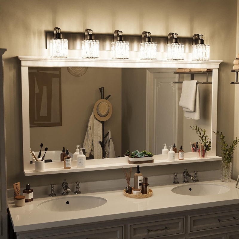 Éclairage de meuble-lavabo moderne en cristal, Noir, noir, noir, noir