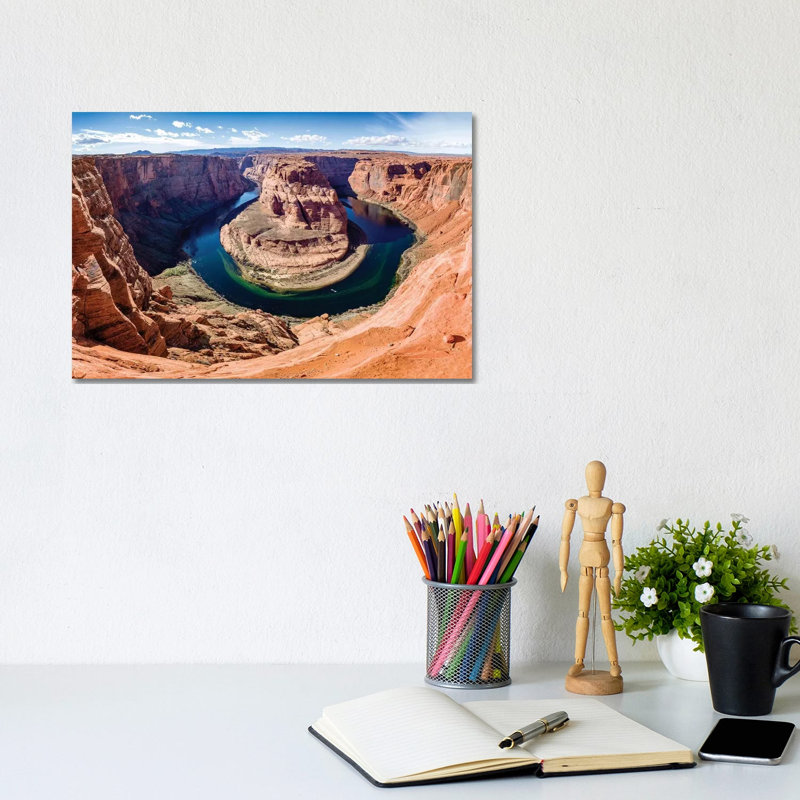 Horseshoe Bend And Colorado River by Susanne Kremer - Wrapped Canvas Print, 20.32 cm H x 30.48 cm W