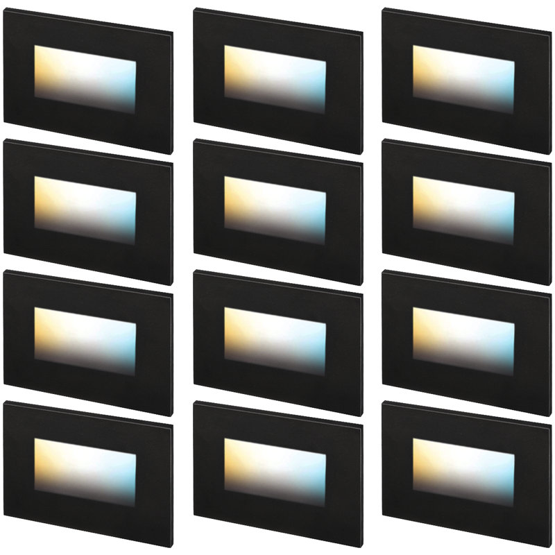 LED Aluminum Stair Light Color Temperature Selectable, Black