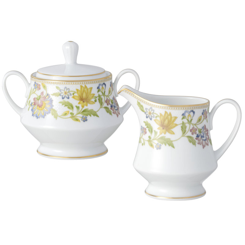 Noritake Tusker Garden Sugar & Creamer Set