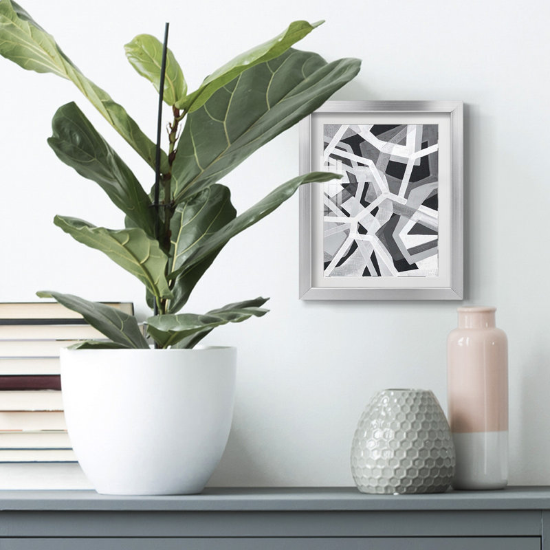 Magnetic Greys I -Framed Print, 25.5" H x 17.5" W, Silver