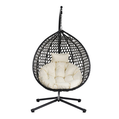 Stylish Hanging Chair For Indoors & Outdoors - Material, Base, Adjustable , Comfortable Design, Easy Assembly Egg All Situations Weave, Strong Iron Stand, Space Saving, Effortless Process