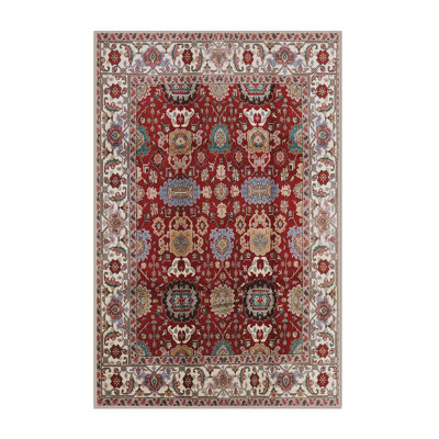 Tapis oriental rouge / ivoire Garabed
