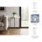 Rectangular Agate-Top Accent End Table with Metal Base for Living Room - Modern Narrow Profile Accent for Sofa Side Styling - White-1744918017