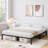 Bed Frame No Box Spring Needed, Heavy Duty Metal Platform Bed Frame, Black-956620862-947464338-954376485