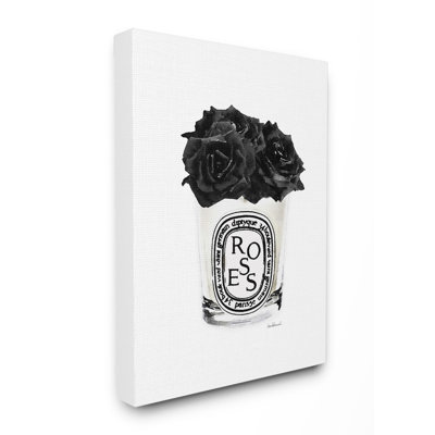 « mode stylisé rose fleur », art textuel noir