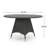 Andujar Round Metal Outdoor Dining Table With Umbrella Hole , 46.5'' in. W 46.5'' in. D-28021159