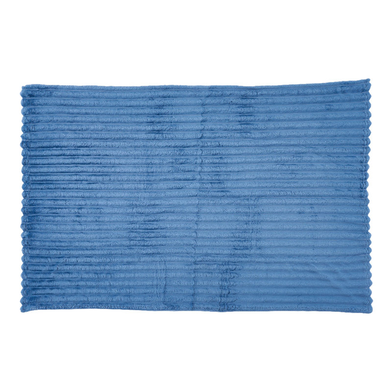 Machine Tufted Throw Blanket, Blue, Striped, 150cm x 100cm