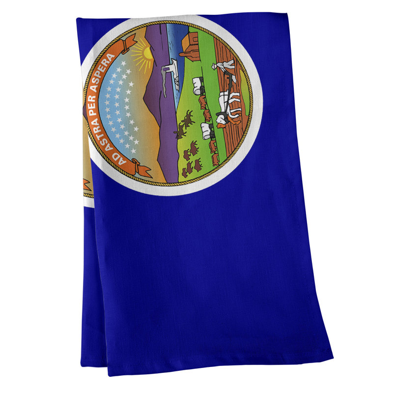 Serviette de thé à drapeau kansas, Sergé de coton