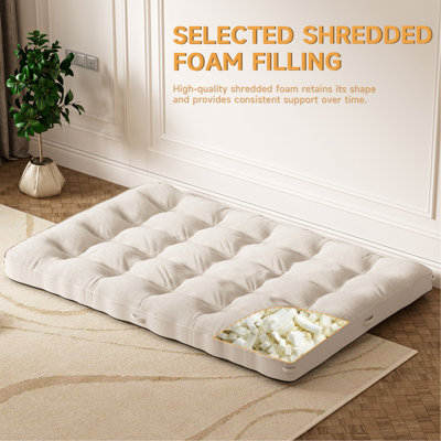 Tapis de sol pliable de 8 pouces pour matelas de futon, lit pliant, canapé-lit, lit double