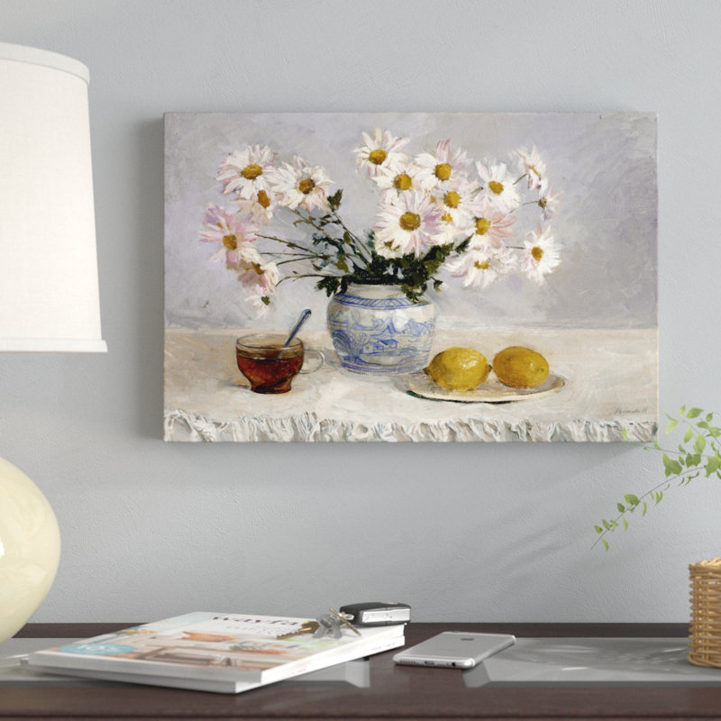 On FAP A Cup Of Tea by Marina Rubinova - Wrapped Canvas Painting, 30cm H x 46cm W