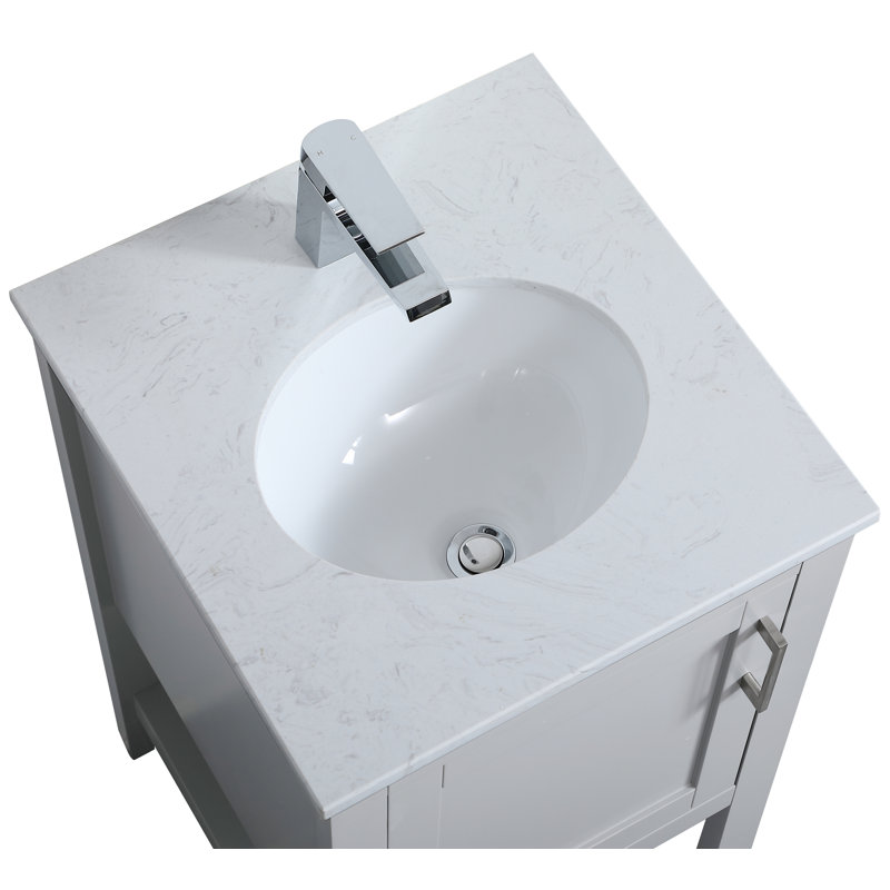 Ensemble de meuble-lavabo simple 18 po Scottsbluff, Gris