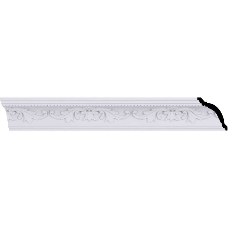 Moulure couronnée Endurathane Versailles, H 4 3/8 po x P 4 po x F 5 7/8 po x L 94 1/2 po, (répétition 9 5/8 po), apprêtée en usine