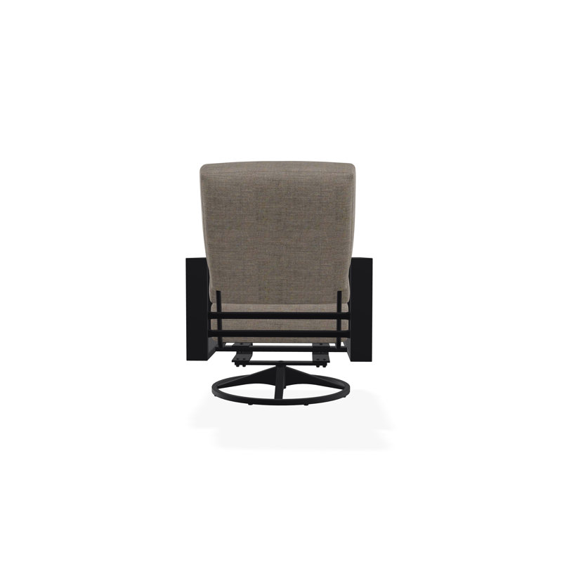 Larssen Outdoor Lounge Chair, Black, Cast Ash Sunbrella® Plainweave
