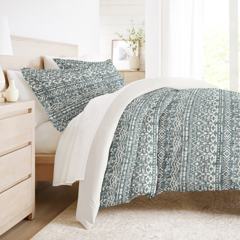 Duvet Cover Set Patterned Microfiber Ultra Soft Bedding in Modern Rustic, King Duvet Cover + 2 Standard Shams