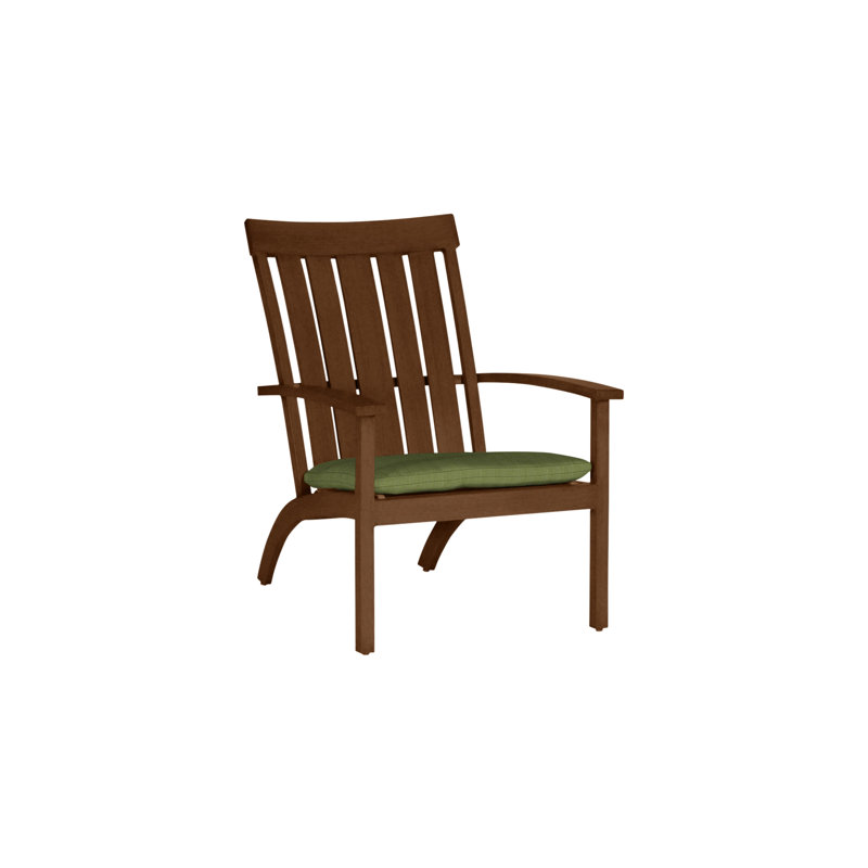 Club Aluminum Adirondack Chair, Welt, Intermix Indigo, Oak