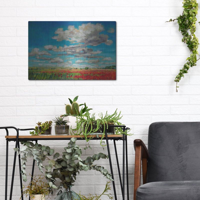 «Summer Clouds And Poppies» par Jennifer Gardner, H 12 po x l 16 po