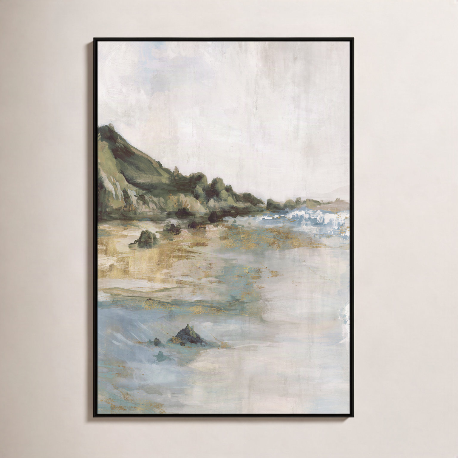 Cordoba "Tide's Edge" Print, 61.5" H x 41.5" W, Espresso
