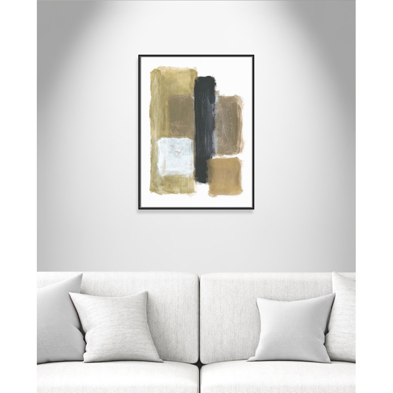 «Metallic Blocking No 2 - Floater Frame», reproduction d'art sur toile, H 40 po x l 30 po x P 2 po, Cadre noir