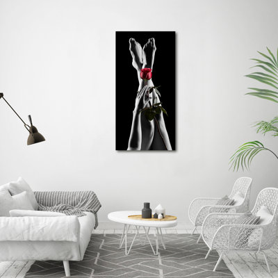 Rose And Feet - Wrapped Canvas Print