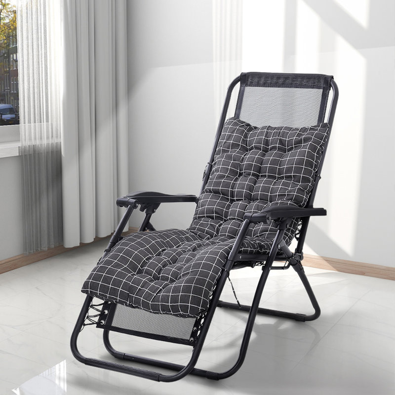 Seat Cushion, Black, 125cm W x 48cm D
