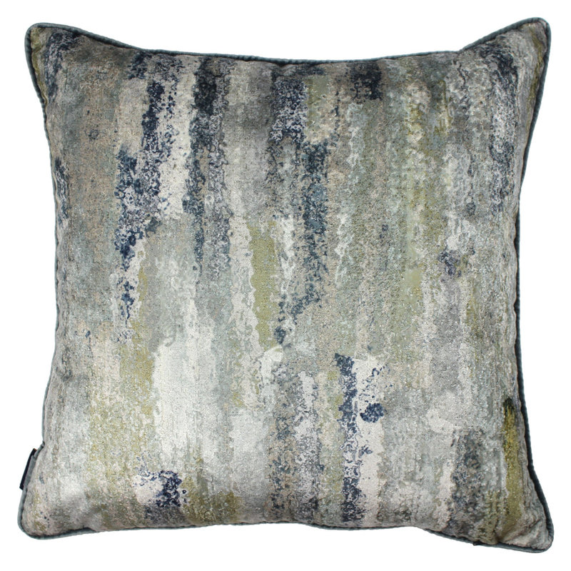 Mccraw Striped Square Scatter Cushion Cushion Cover, Grey/Natural, 30cm H x 50cm W x 1cm D