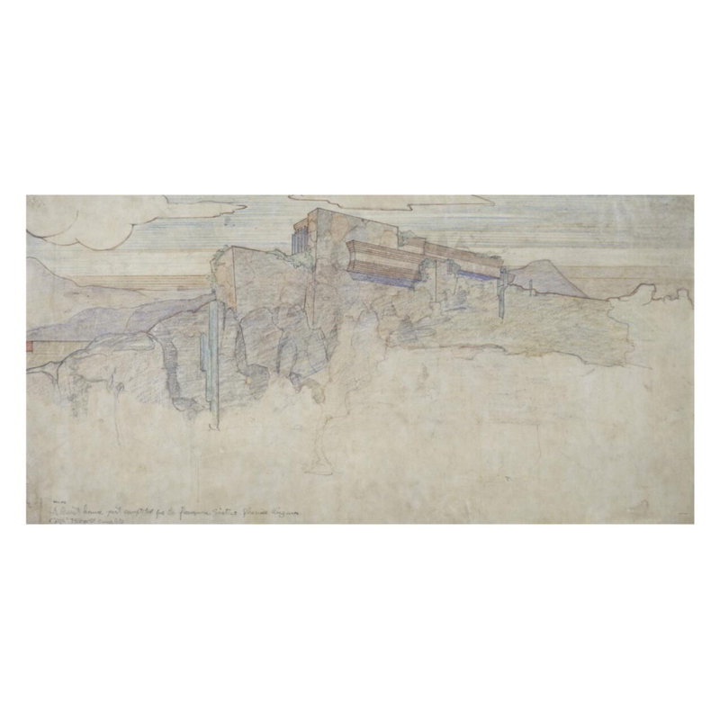 Maison Rose Pauson. «Phoenix AZ» par Frank Lloyd Wright - Impression giclée, H 22 po x l 28 po