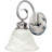 Troy 1-Light Indoor Brushed Nickel Bath or Vanity Wall Sconce or Wall Mount with Alabaster Glass Bell Shade-1291330151