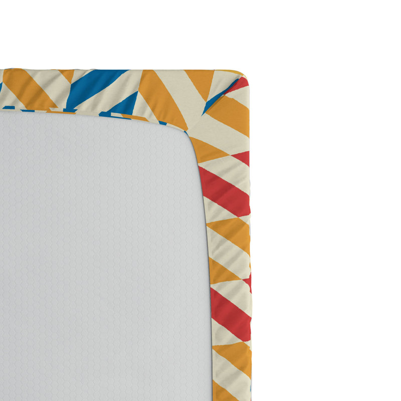 Microfiber Geometric Fitted Sheet, Full Fitted Sheet