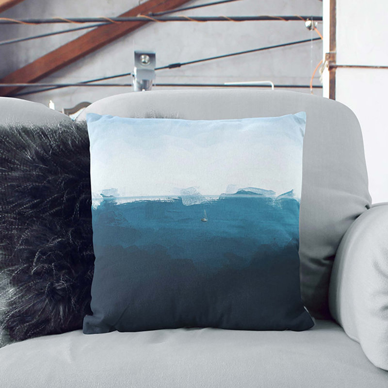 Square Throw Cushion, Black, 55cm H x 55cm W x 20cm D