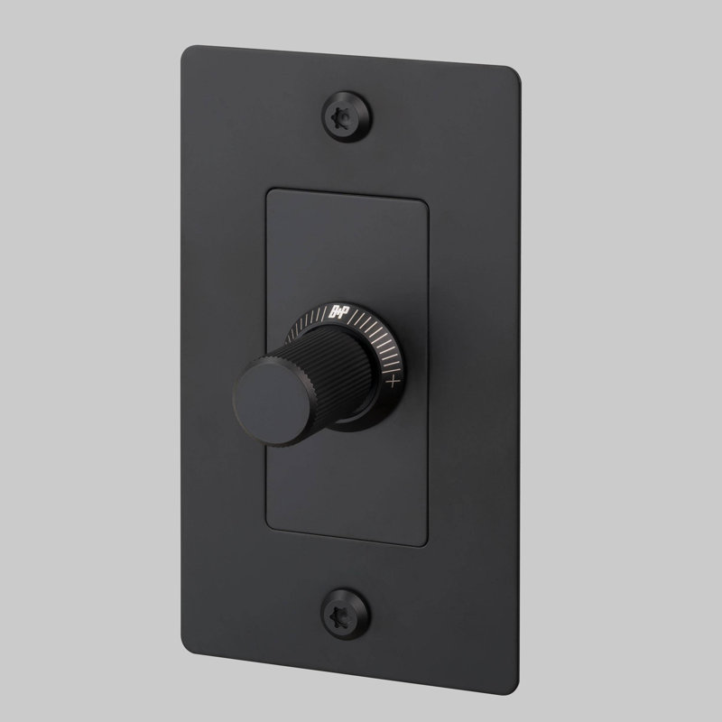 1G Dimmer / LED / Linear / Without Logo, Black, 1 Gang