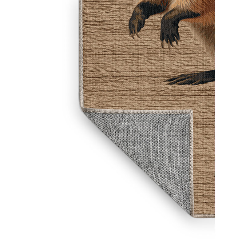  Tapis lavable Capybara, Carré 8 pi